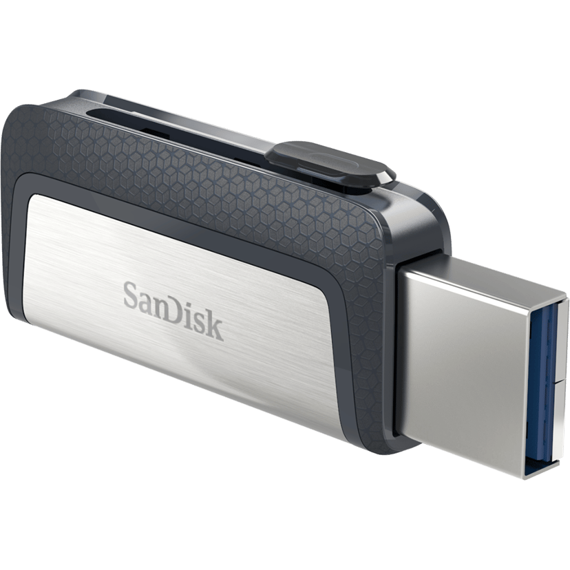 SanDisk Ultra Dual 64GB USB-A / USB-C Svart, Sølv
