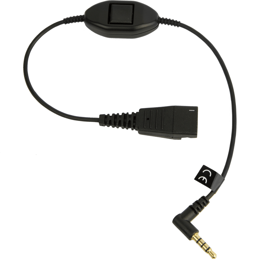 Jabra Qd Cord 3,5 mm (Iphone) Svart