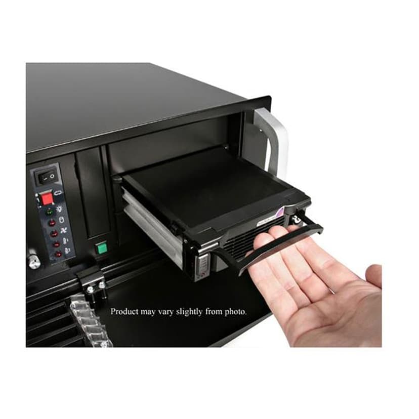 Startech Black Aluminum 5.25in Rugged SATA Hard Drive Mobile Rack Drawer