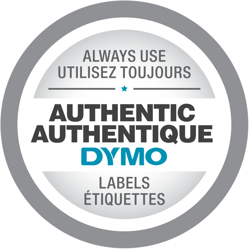 Dymo Tape D1 12mm Svart/Vit Permanent Polyester