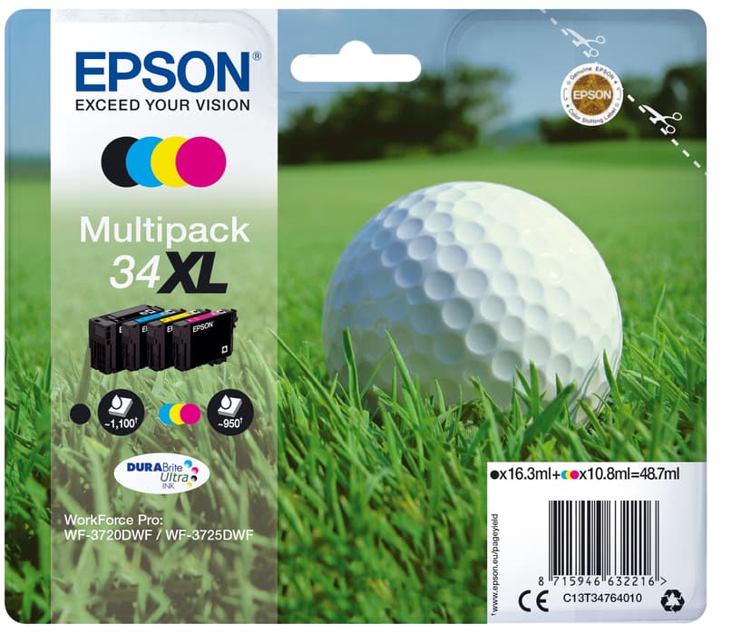 Epson Blekk Multipack (BK/C/M/Y) 34XL