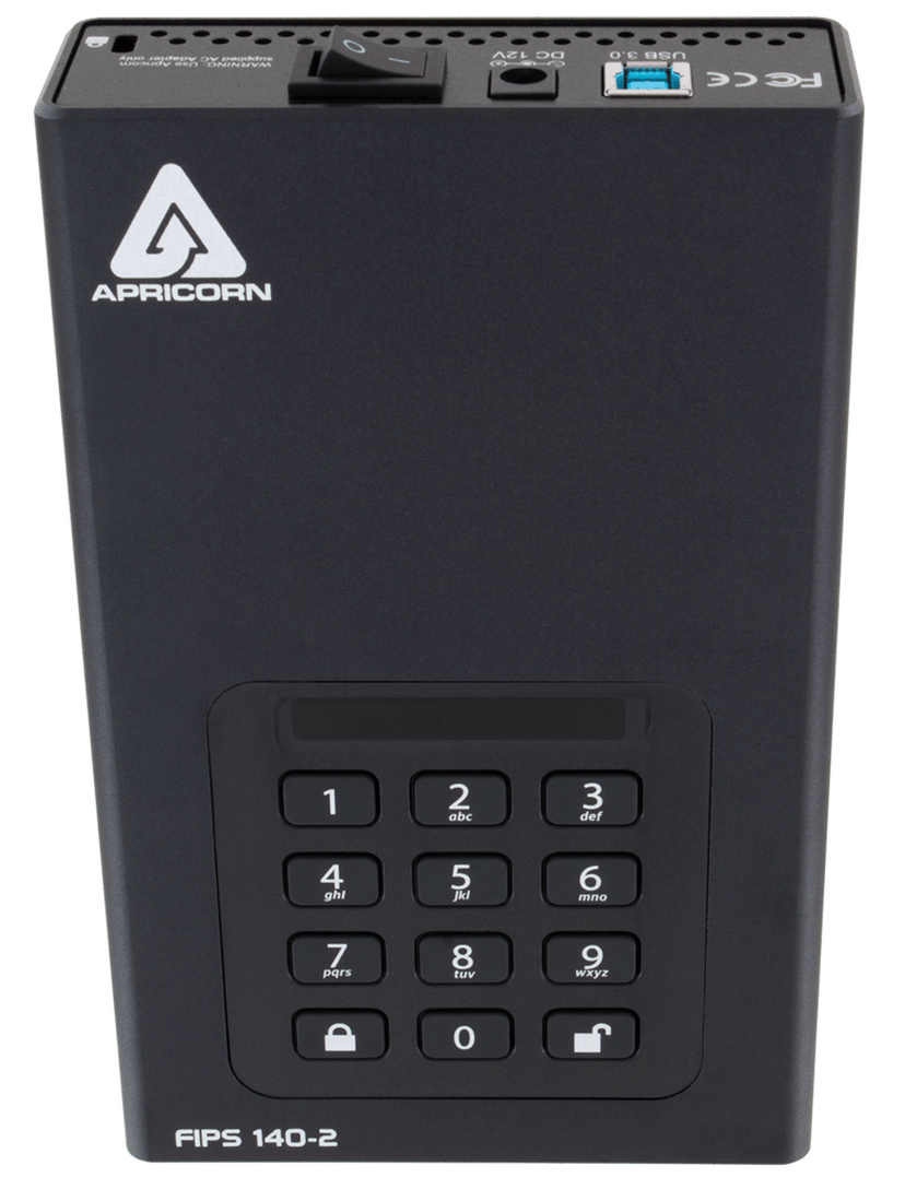 Apricorn AEGIS Padlock DT 6TB Desktop Drive 256-BIT FIPS Zwart
