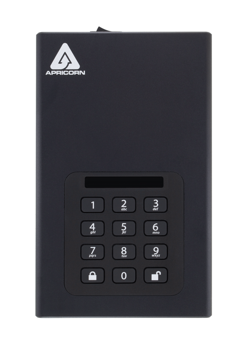 Apricorn Padlock DT Secure 256BIT AES 2TB Svart