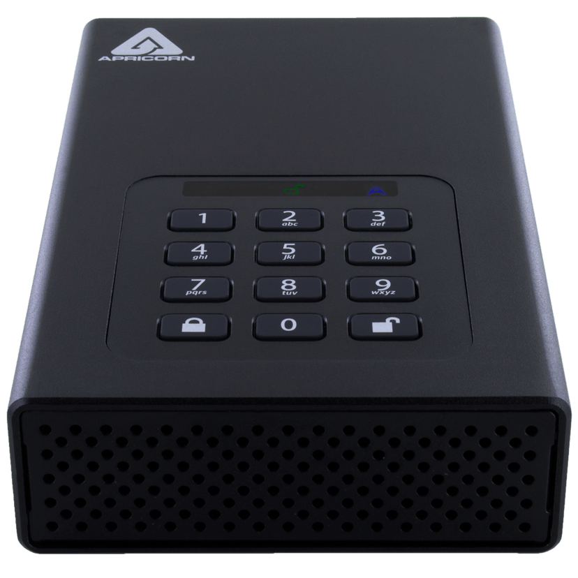 Apricorn Padlock DT Secure 256BIT AES 4TB Svart