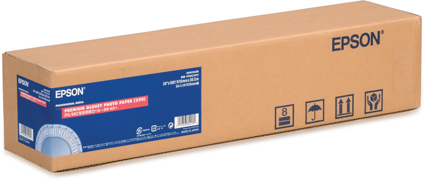 Epson Papir Prem Glossy 24" 30m Rulle 250g
