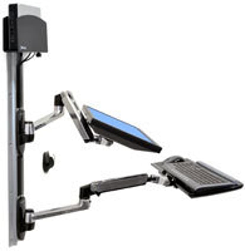 Ergotron Lx Wall Mount System With Small CPU Holder