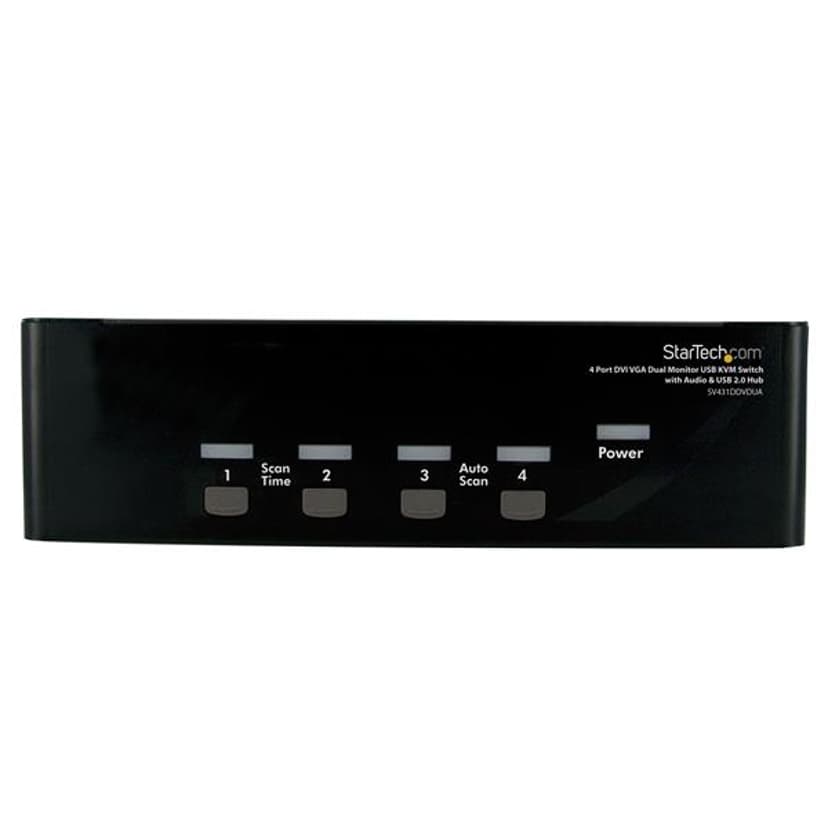 Startech StarView 4 Port DVI VGA Dual Monitor KVM Switch USB with Audio & USB 2.0 Hub