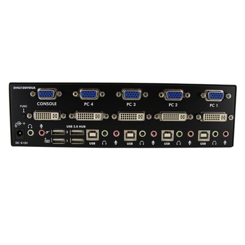 Startech StarView 4 Port DVI VGA Dual Monitor KVM Switch USB with Audio & USB 2.0 Hub