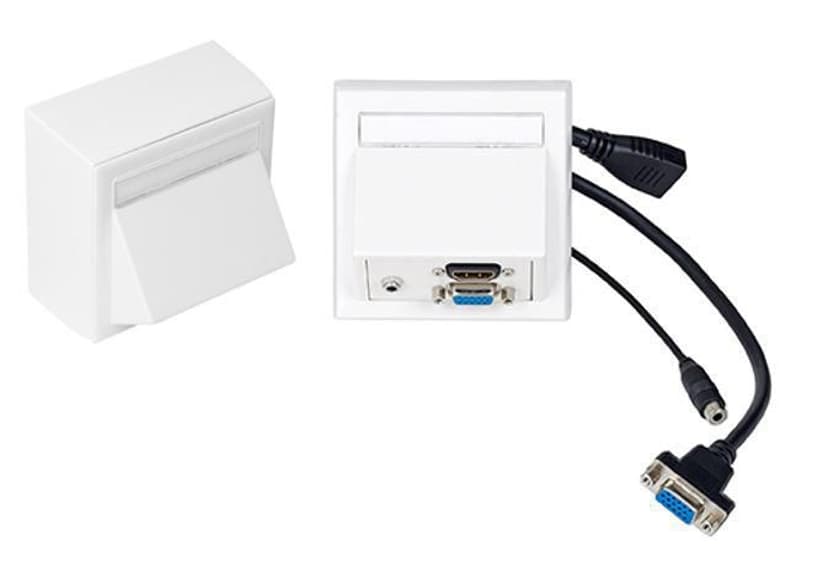 Vivolink Wall Connection Box - Outlet - HD-15, mini-phone stereo 3.5 mm , HDMI