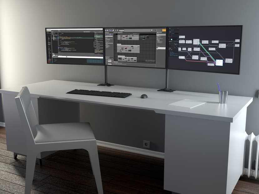 Multibrackets M VESA Desktopmount Triple Stand