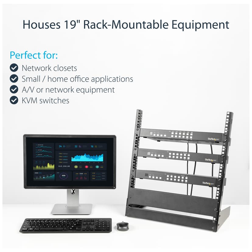 Startech Open Frame 2 Post 19" 12" Rack