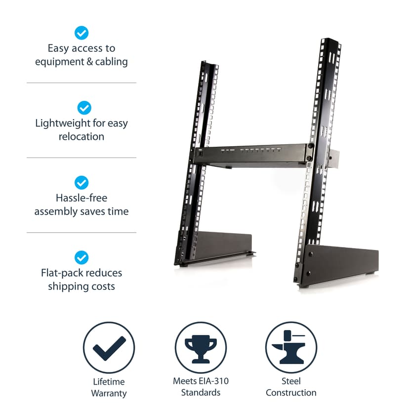 Startech Open Frame 2 Post 19" 12" Rack