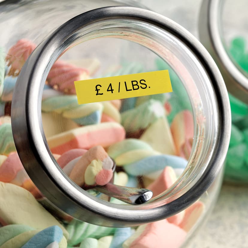 Dymo Tape D1 6mm Musta/Keltainen