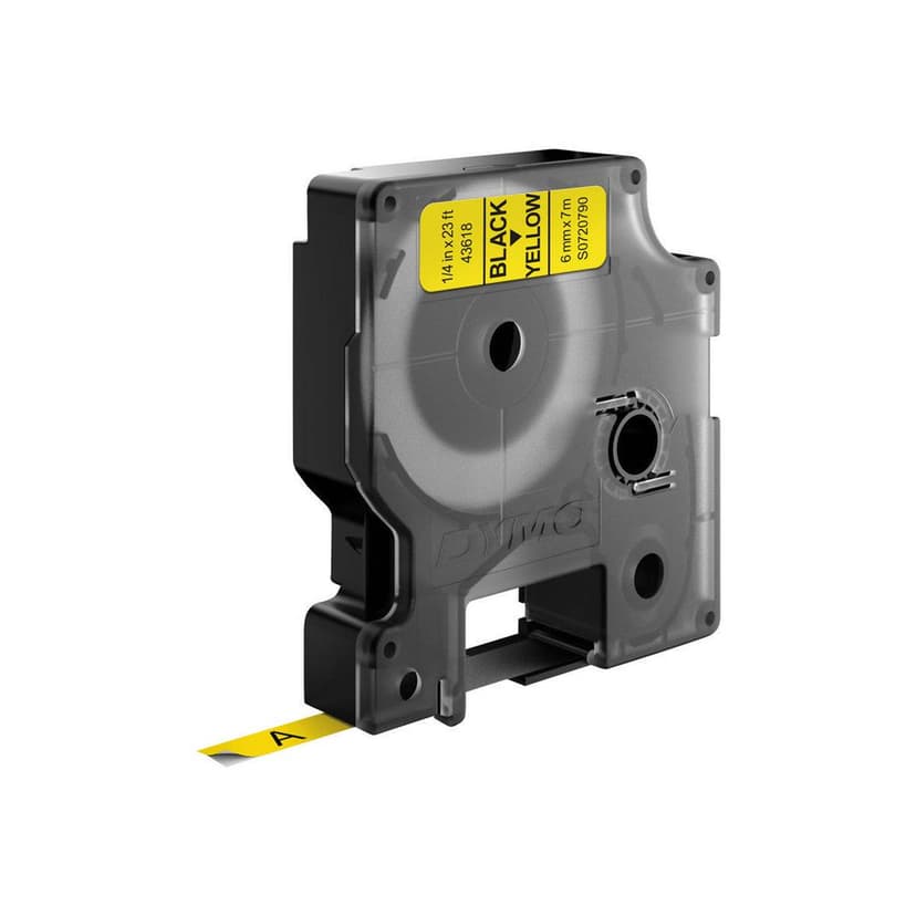 Dymo Tape D1 6mm Svart/Gul