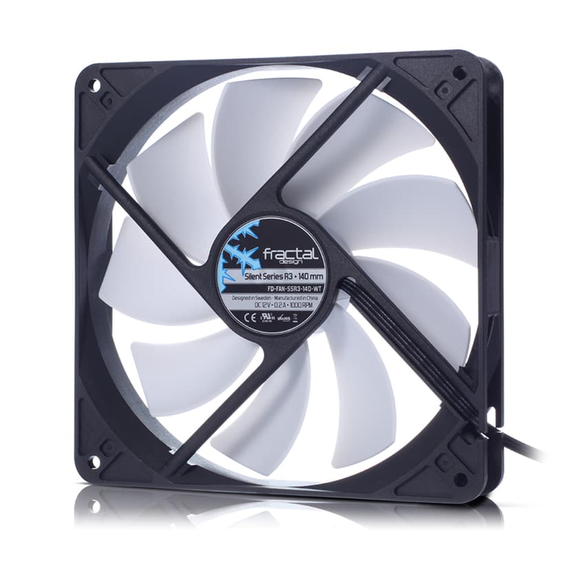 Fractal Design Silent Series R3 140MM Vifte Hvit, Svart