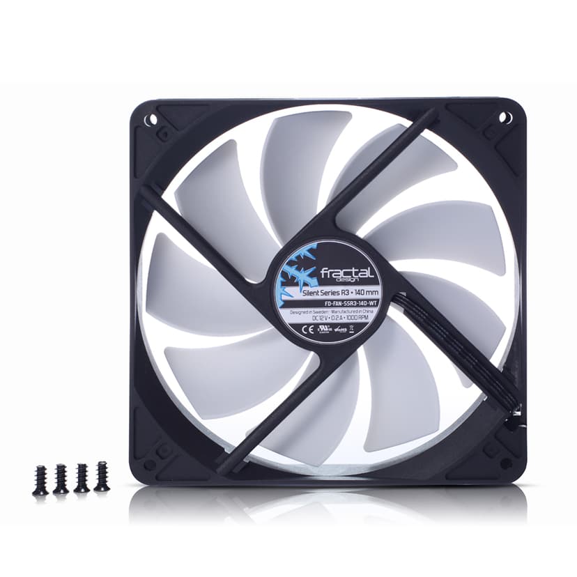 Fractal Design Silent Series R3 140MM Vifte Hvit, Svart
