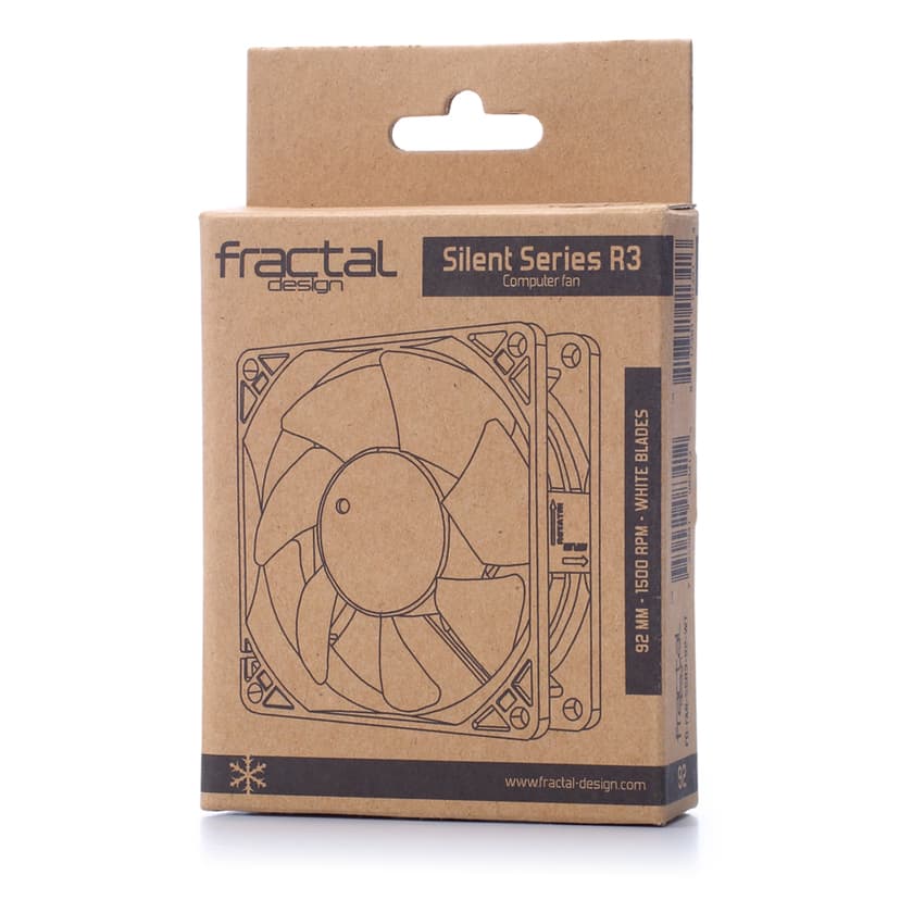Fractal Design Silent Series R3 92MM Ventilator Wit, Zwart