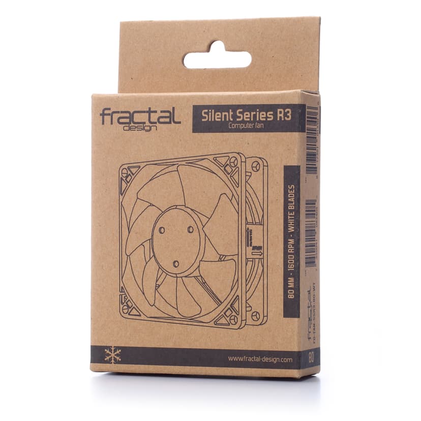 Fractal Design Silent Series R3 80MM Vifte Hvit, Sort