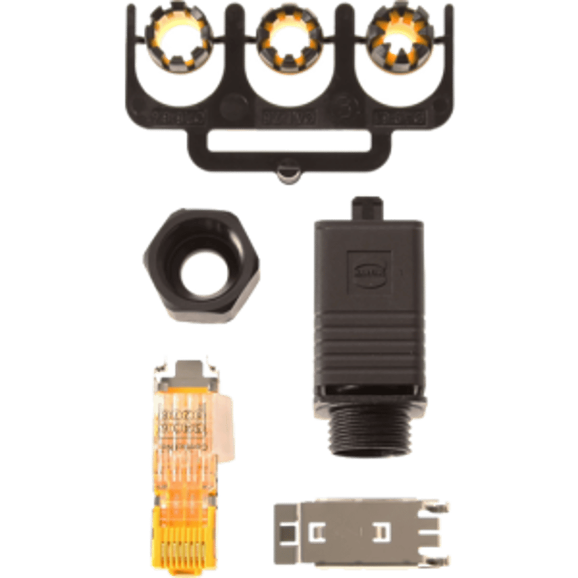 Axis RJ45 connector push pull plug