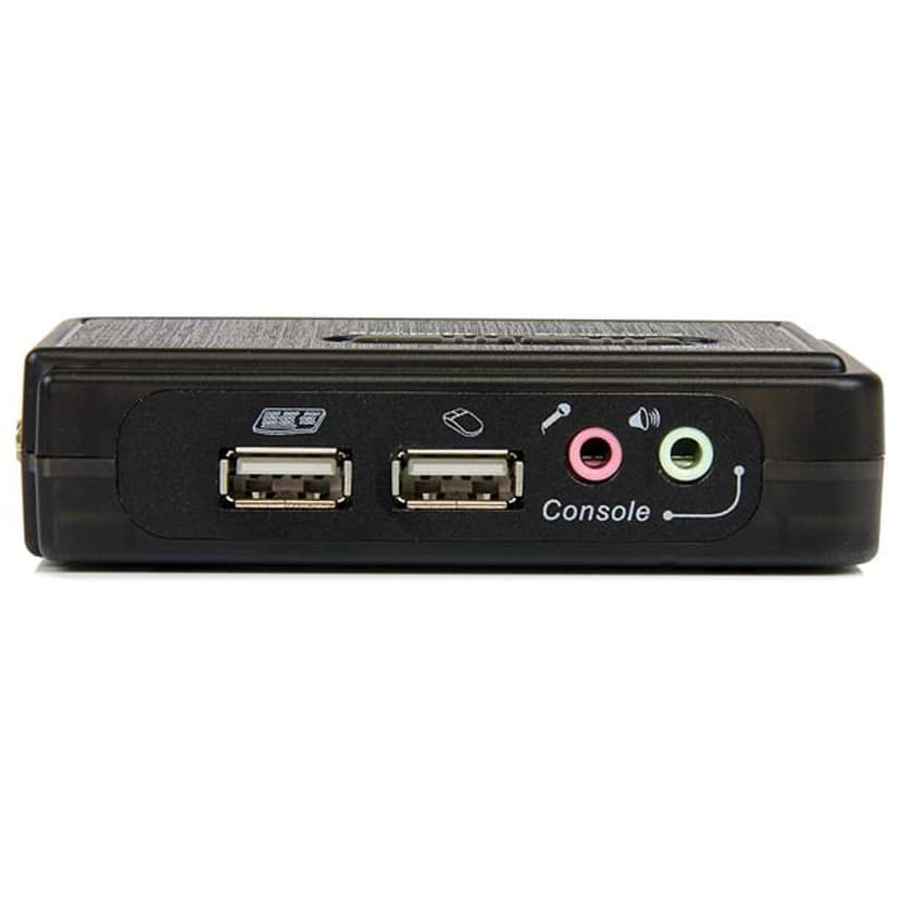 Startech 2-poort USB KVM-switch Zwart met Audio en Bekabeling