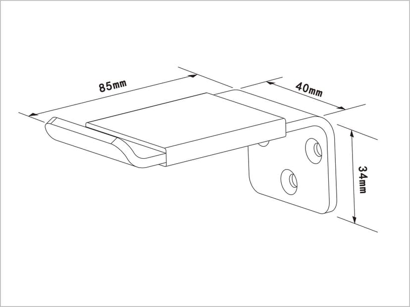 Multibrackets M Headset Holder Wall Vit Vit Hörlurshållare