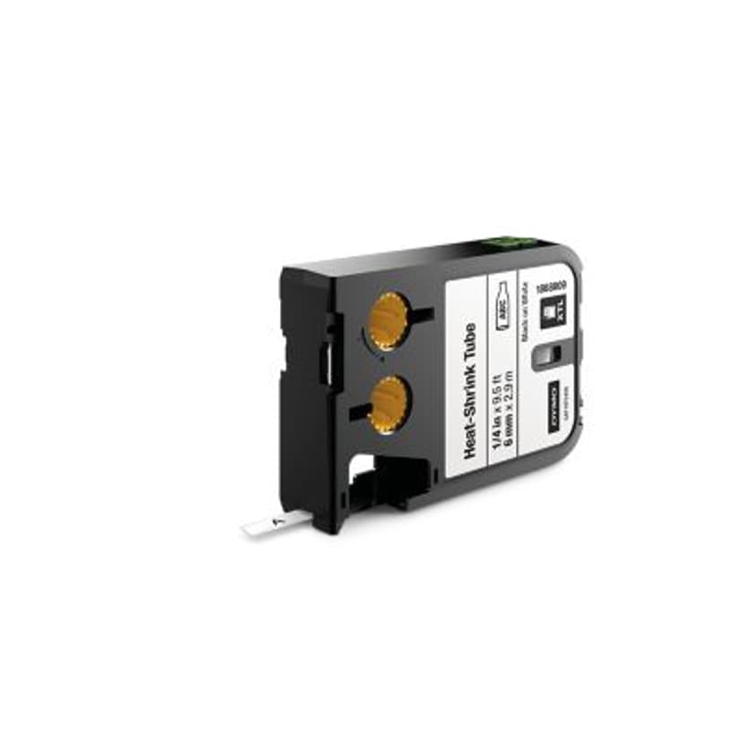 Dymo Tape Krympslang 6mm Svart/Vit - XTL