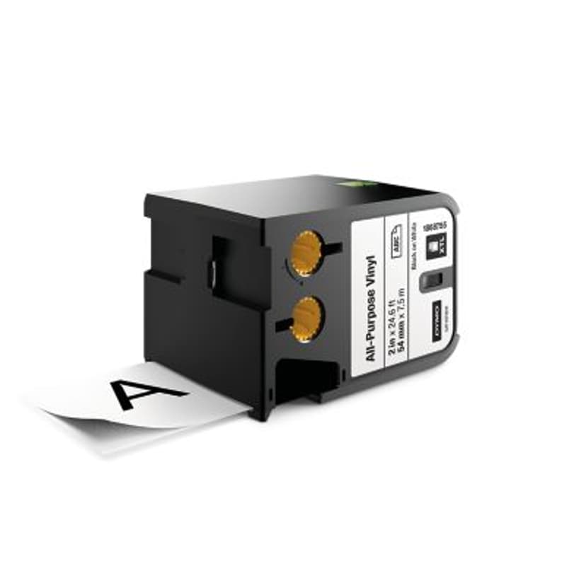 Dymo Tape Vinyl 54mm Sort/Hvid - XTL
