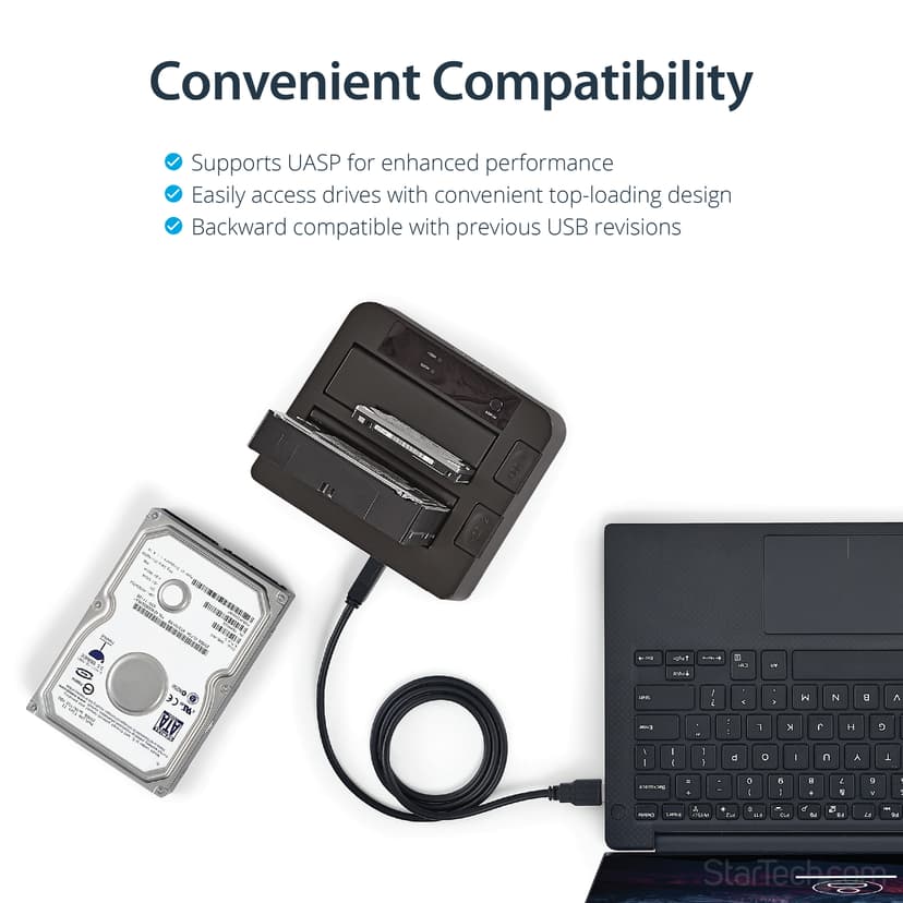 Startech USB 3.1 Gen 2 (10Gbps) Dual-Bay Dock for 2.5"/3.5" SATA Drives