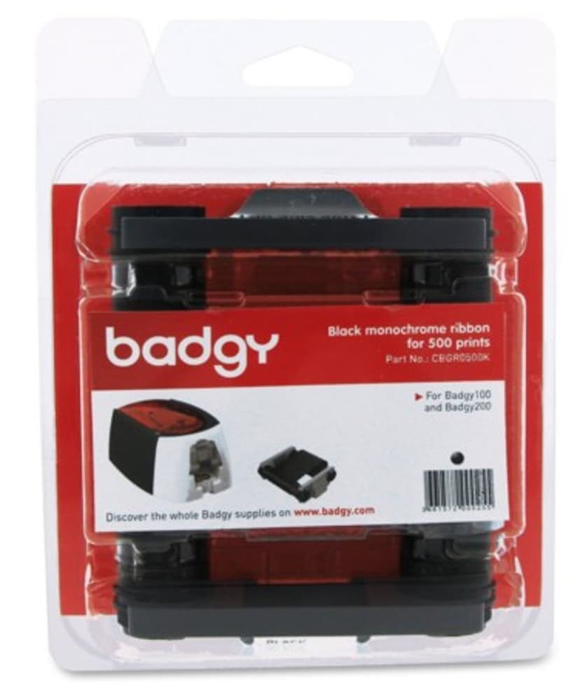 Evolis Färgband Svart 500 Kort - Badgy 100/200