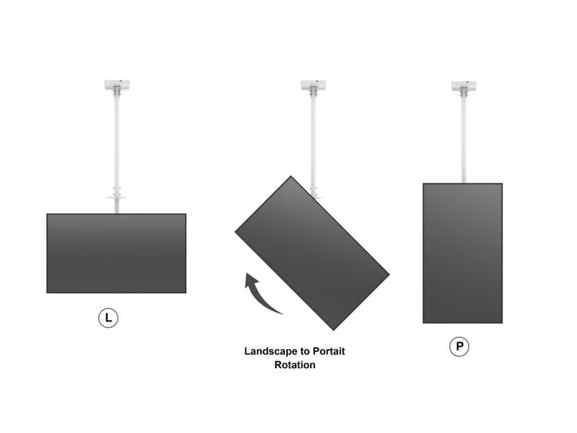Multibrackets m Public Ceilingmount Large White Back To Back