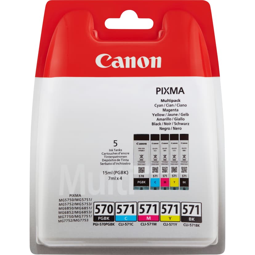 Canon Bläck Multipack PGI-570/CLI-571 (PGBK/C/M/Y/BK)