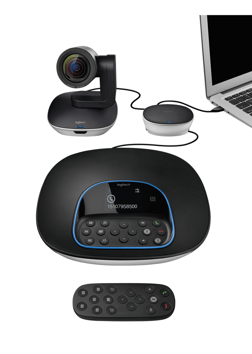 Logitech Group konferenskamera + 2 mikrofoner