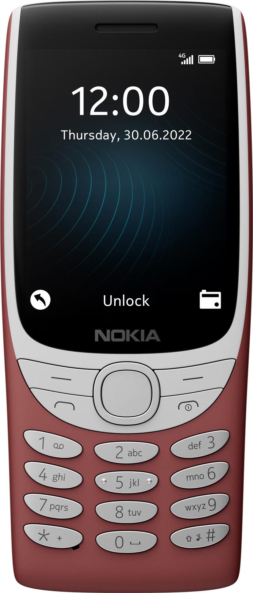 Nokia 8210 4G 7,11 cm (2.8") 107 g Röd Funktionstelefon Röd