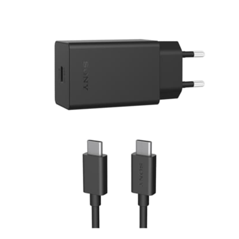 Sony XQZ-UC1 hurtigoplader 30w + USB-C-kabel Sort