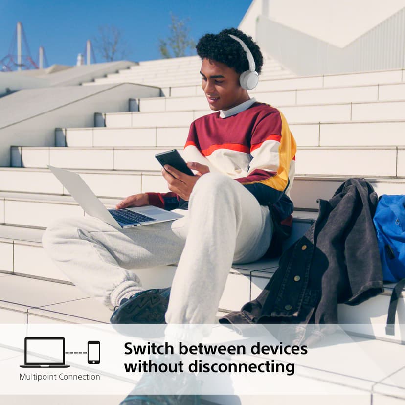 Sony WH-CH520 Trådlösa Hörlurar USB Type-C Vit