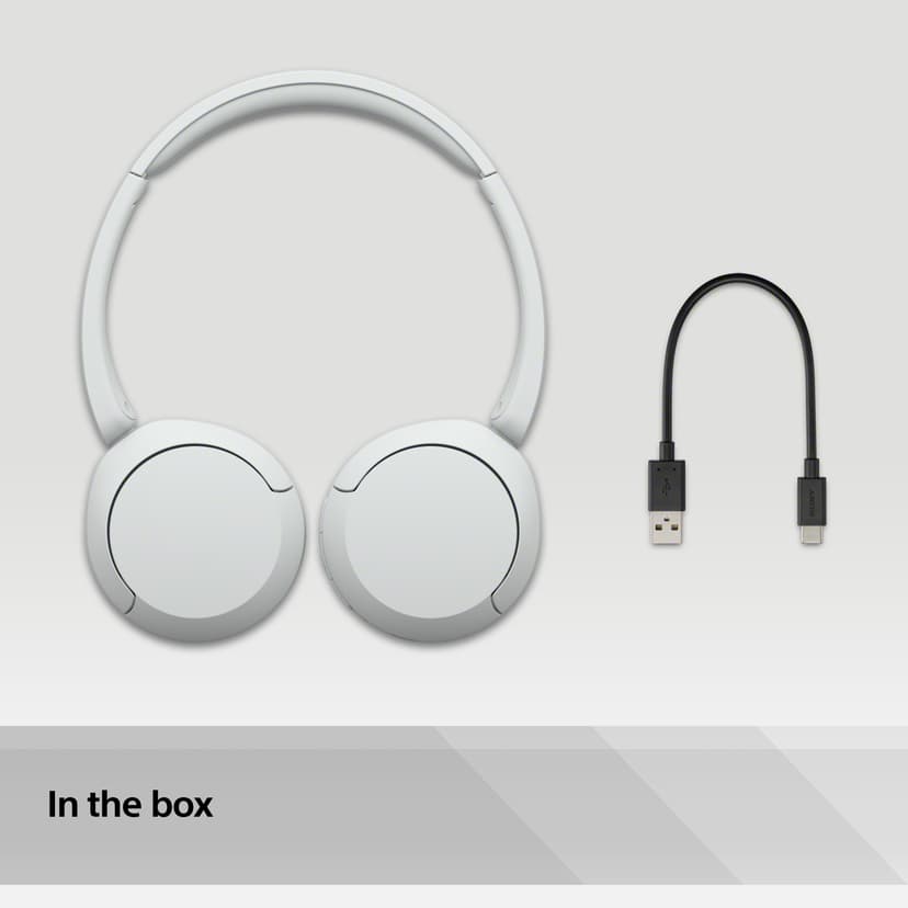 Sony WH-CH520 Trådlösa Hörlurar USB Type-C Vit