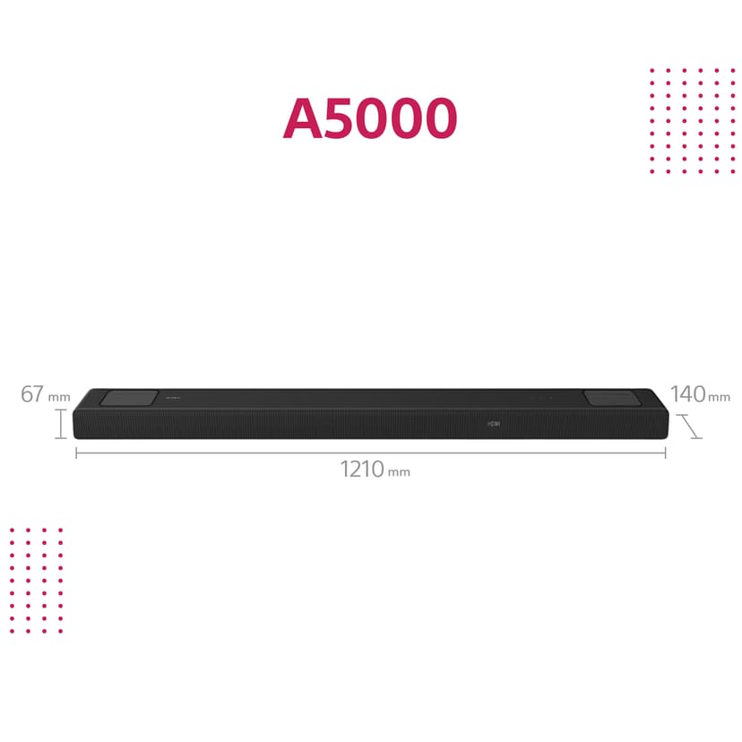 Sony HT-A5000 3.1.2 Atmos Soundbar Svart
