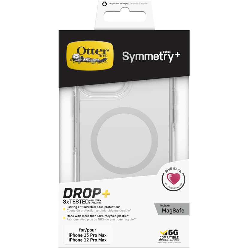 Otterbox Symmetry Plus Clear Series iPhone 12 Pro Max, iPhone 13 Pro Max Gjennomsiktig