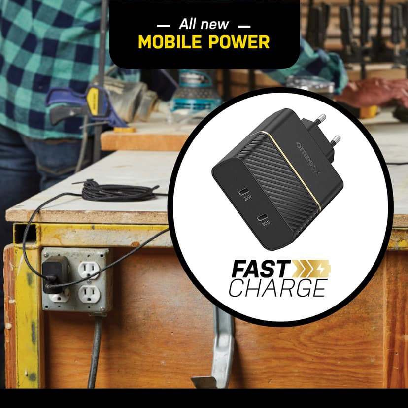 Otterbox Wall Charger 50W Svart