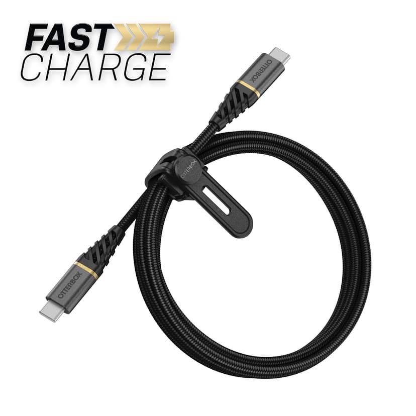 Otterbox USB-C till USB-C-kabel Premium 1m USB C USB C Svart