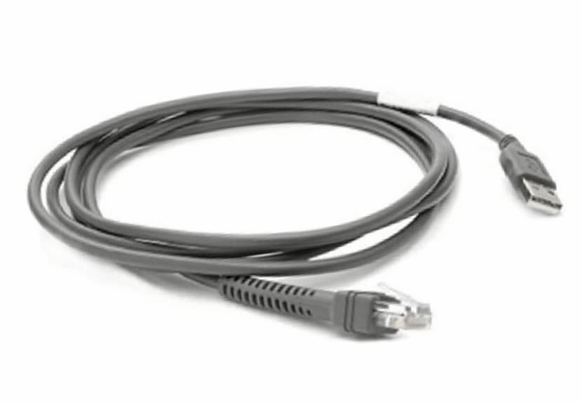 Zebra Kabel USB 2,1m Skærmet Lige 2.1m. USB EAS Sort