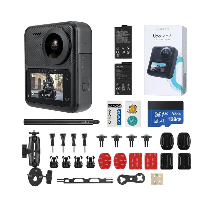 Kandao QooCam 3 Motorcycle Bundle - 360-kamera