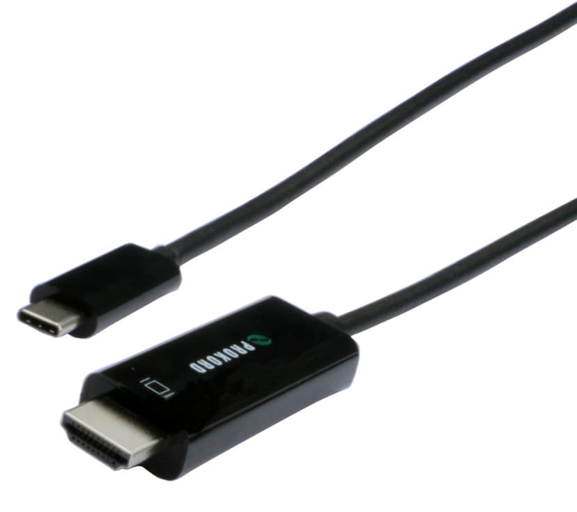 Prokord USB-C till HDMI 4k 60hz 1.8m adapter 1.8m USB-C HDMI Svart