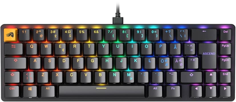 Glorious GMMK2 65% Pre-Built Fox Linear Ledningsført Nordisk