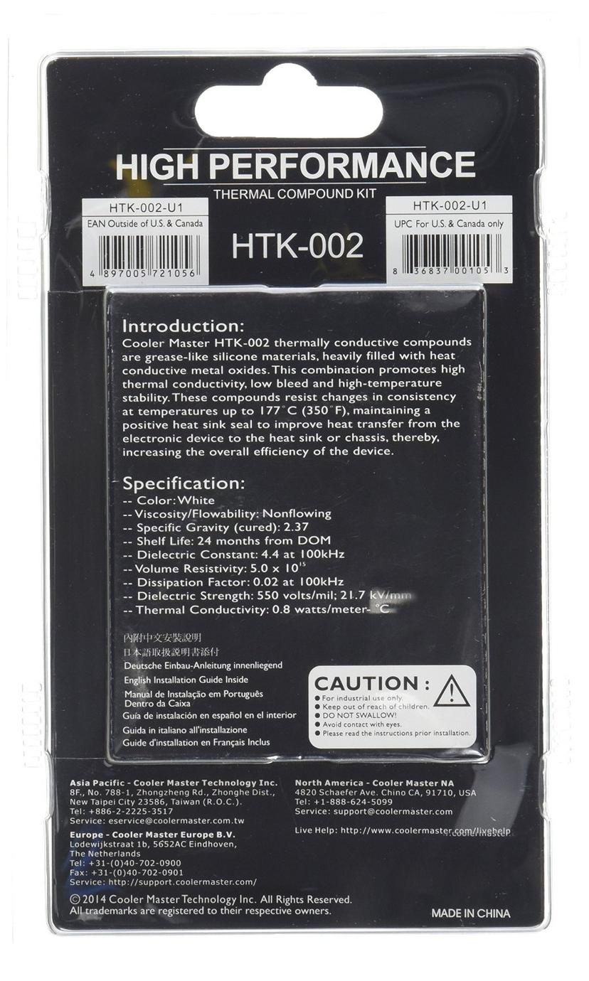 Cooler Master High Performance Thermal Paste - HTK-002-U1 Termisk pasta
