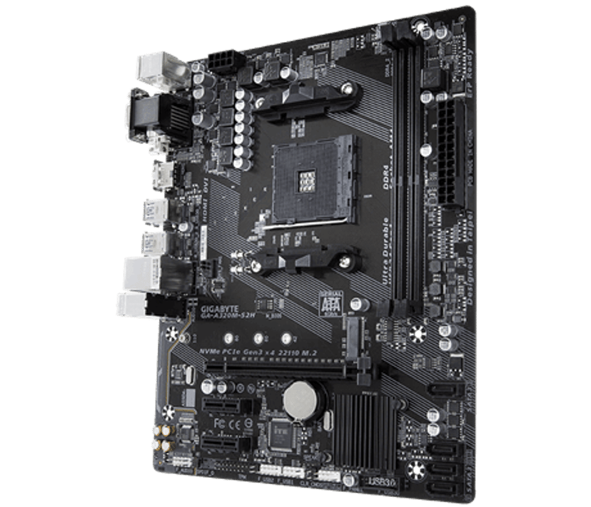 Gigabyte A320M-S2H AM4 Micro-ATX Emolevyt
