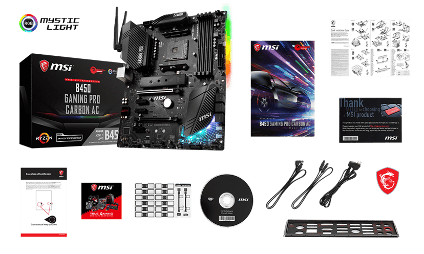 MSI B450 Gaming Pro Carbon AC AM4 ATX Emolevyt