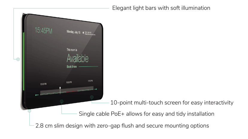 Iadea XDS-1078 10" Android Room Panel for Meetio