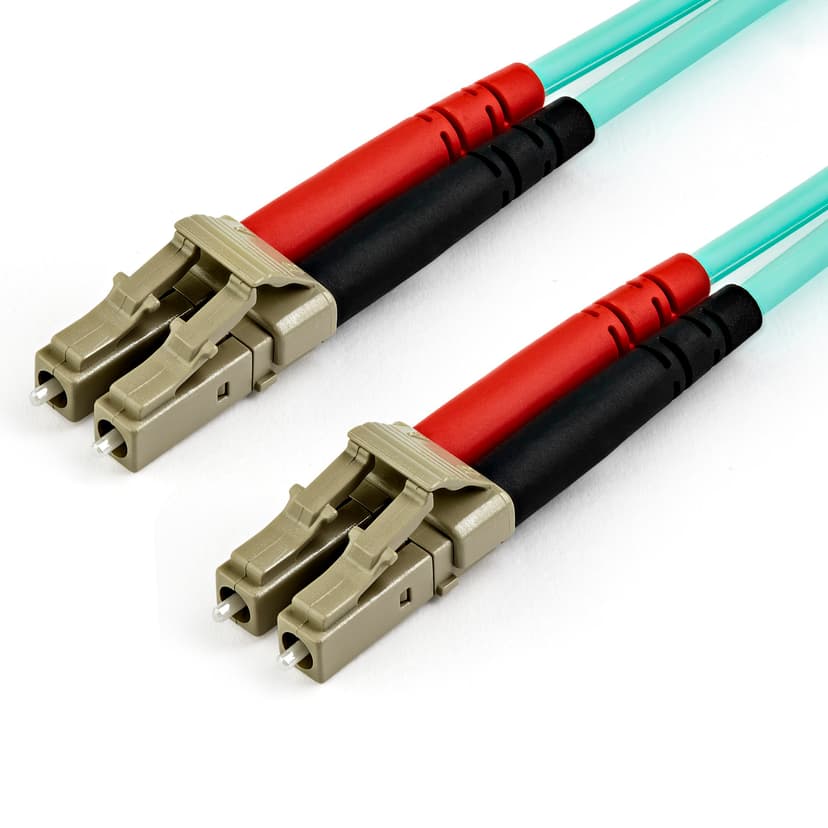 Startech StarTech.com 10m LC/UPC naar LC/UPC OM4 Multimode Glasvezel Netwerkkabel, 50/125µm LOMMF/VCSEL Zipcord Fiber, 100G Netwerken, Low Insertion Loss, LSZH Fiber Patch Kabel 10m LC LC OM4