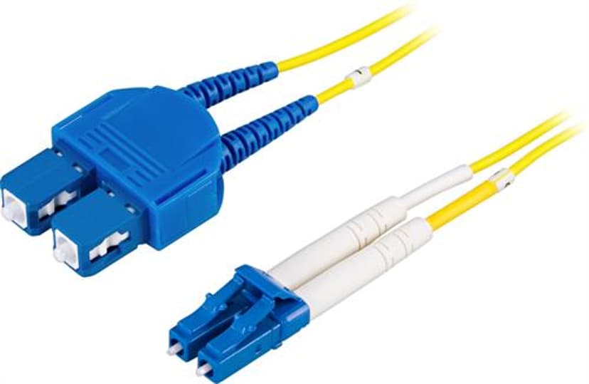 Deltaco Optisk fiberkabel 1m SC LC OS2